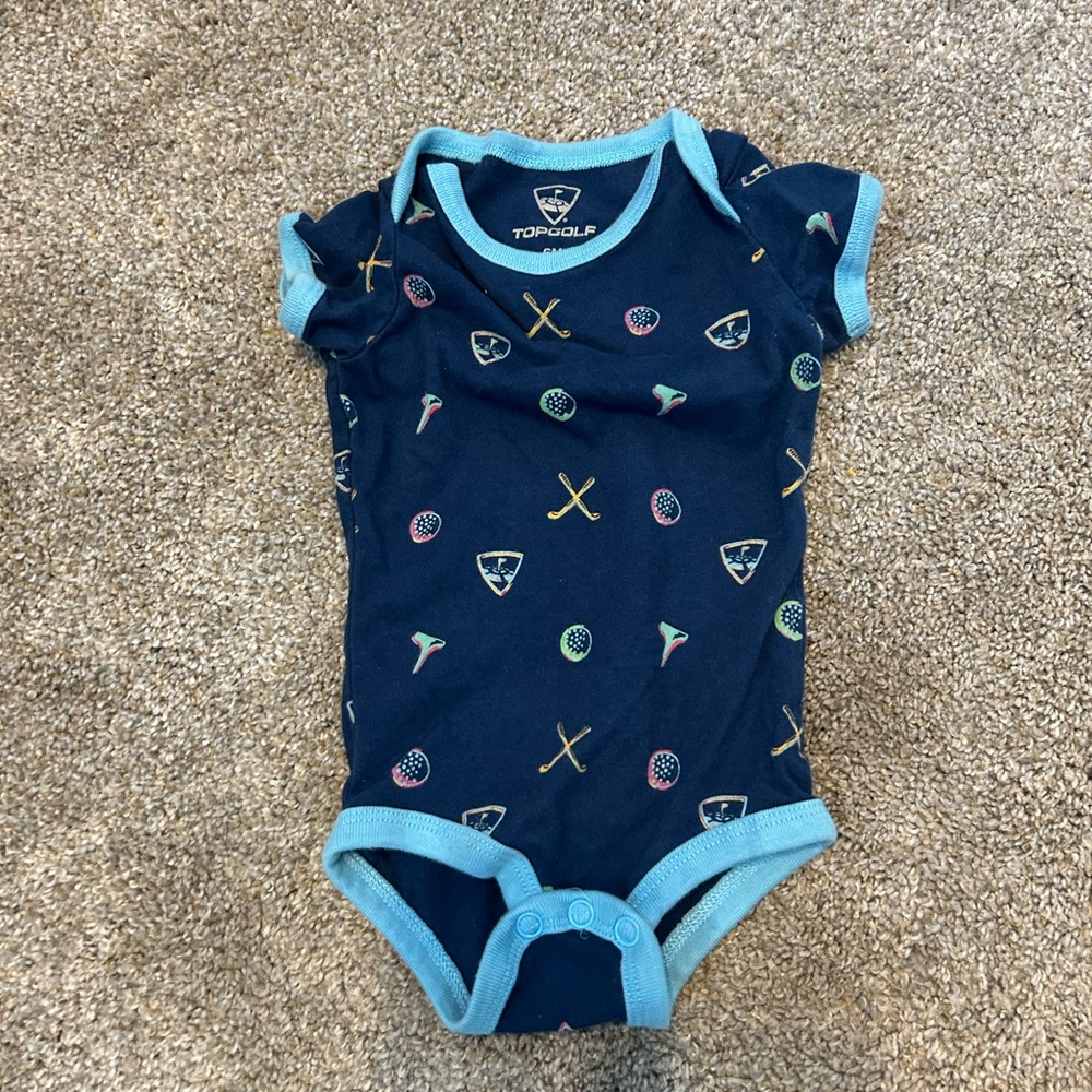 Navy Blue Geometric Bodysuit with Turquoise Trim